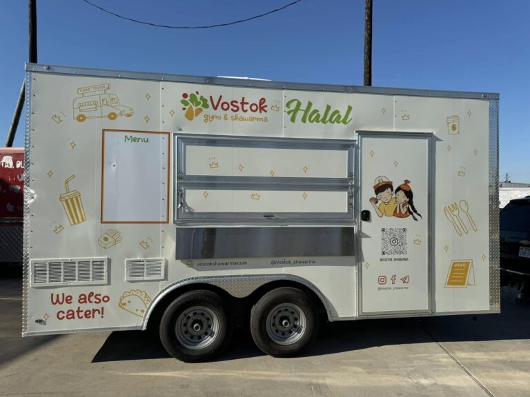 Hala food truck trailer wrap