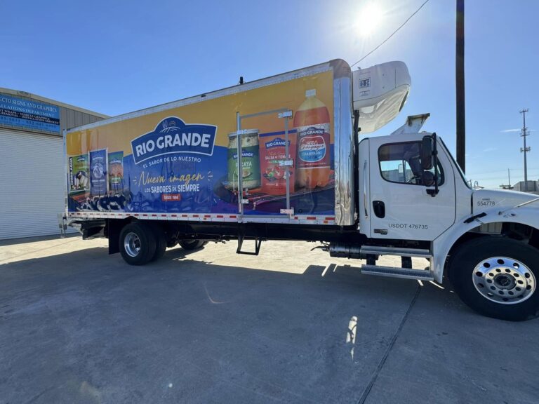 Delivery truck wrap