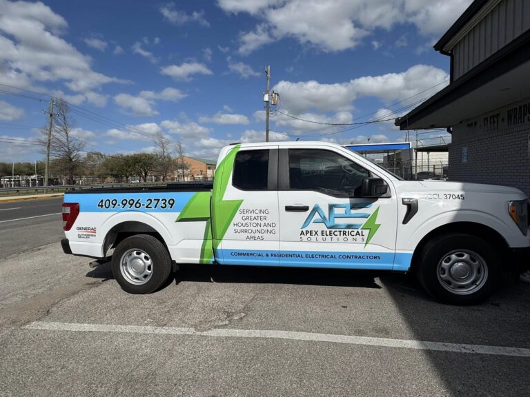APEX Electrical solutions truck vehicle wrap