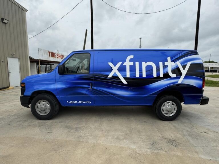 Xfinity graphic vehicle wrap